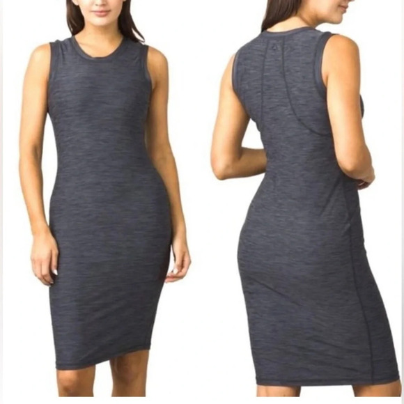 Prana Vertex Dress in Gray Graphite Athleisure Dress Sz Medium - Picture 1 of 10